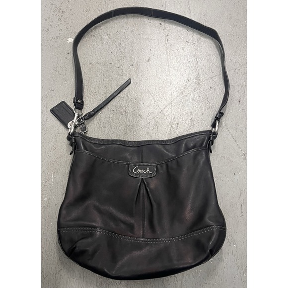 Coach Handbags - Coach Park A1357 F19726 Black Leather Medium Shoulder Crossbody Handbag Purse